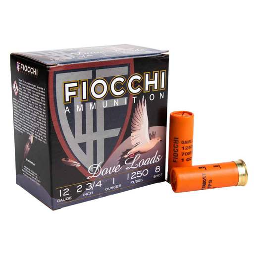 Fiocchi Game And Target 12 Gauge 2-3/4in #8 1oz Shotshells – 25 Rounds – #8