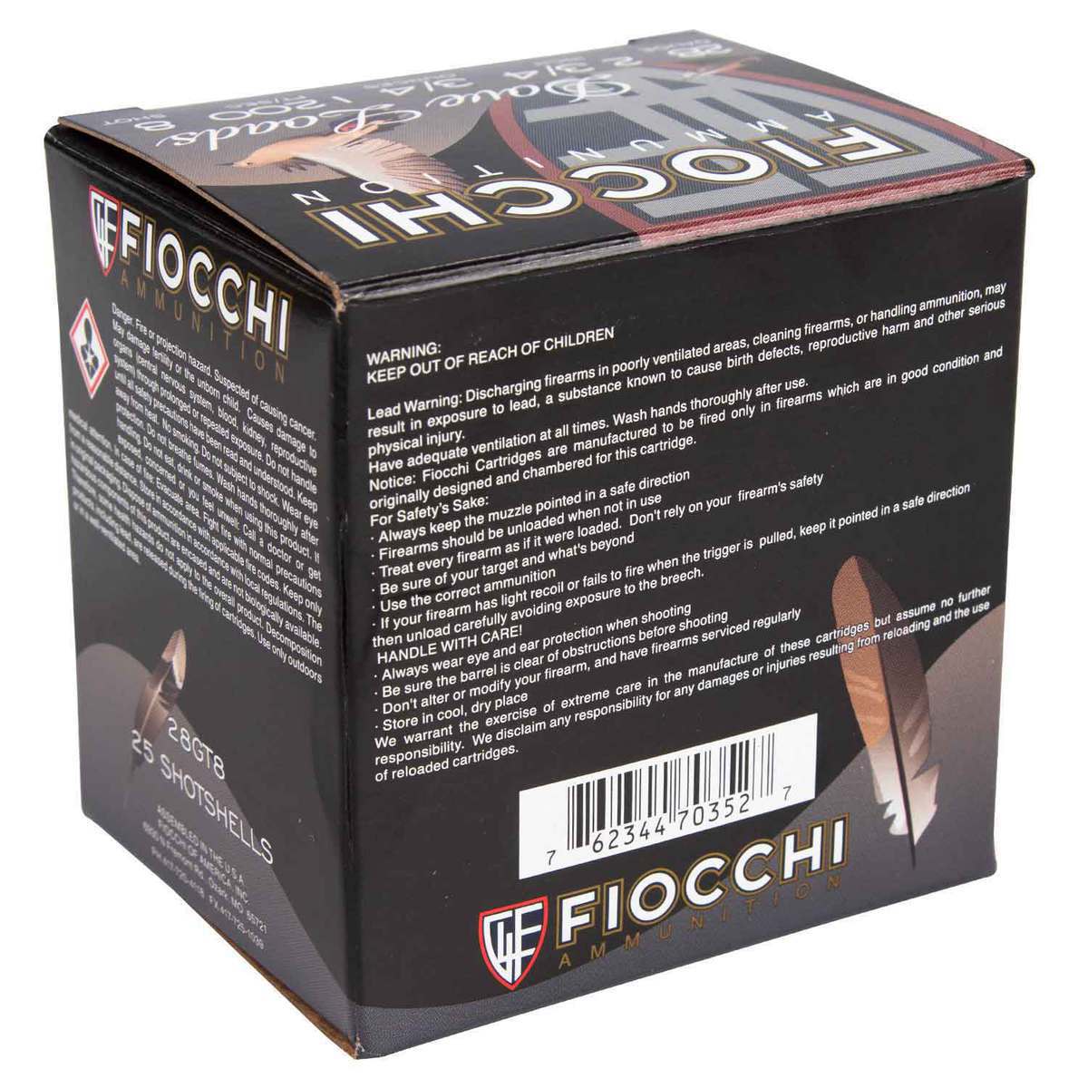 Fiocchi Game And Target 28 Gauge 2-3/4in #8 3/4oz Shotshells - 25 Rounds Fiocchi Game And Target 28 Gauge 2-3/4in #8 3/4oz Shotshells - 25 Rounds
