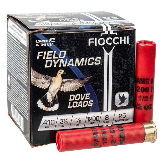 Fiocchi Game And Target 410 2-1/2in #8 1/2oz Shotshells – 25 Rounds – #8