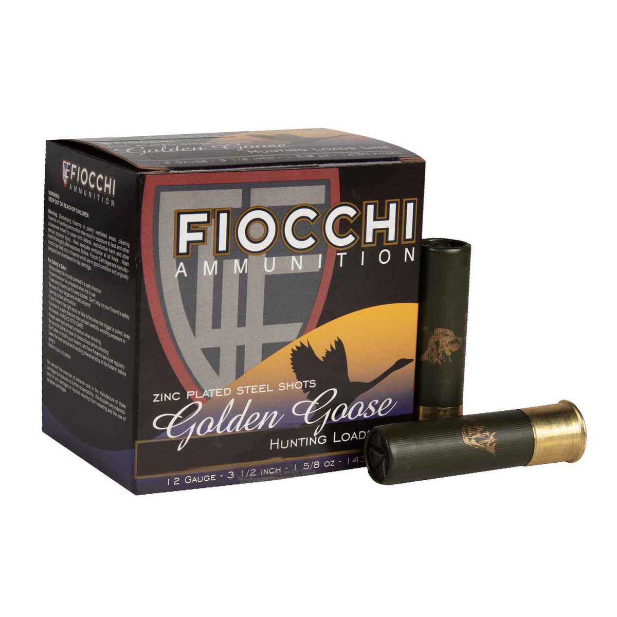 Fiocchi Golden Goose 12 Gauge 3-1/2in #1 1-5/8oz Waterfowl Shotshells - 25 Rounds Fiocchi Golden Goose 12 Gauge 3-1/2in #1 1-5/8oz Waterfowl Shotshells - 25 Rounds