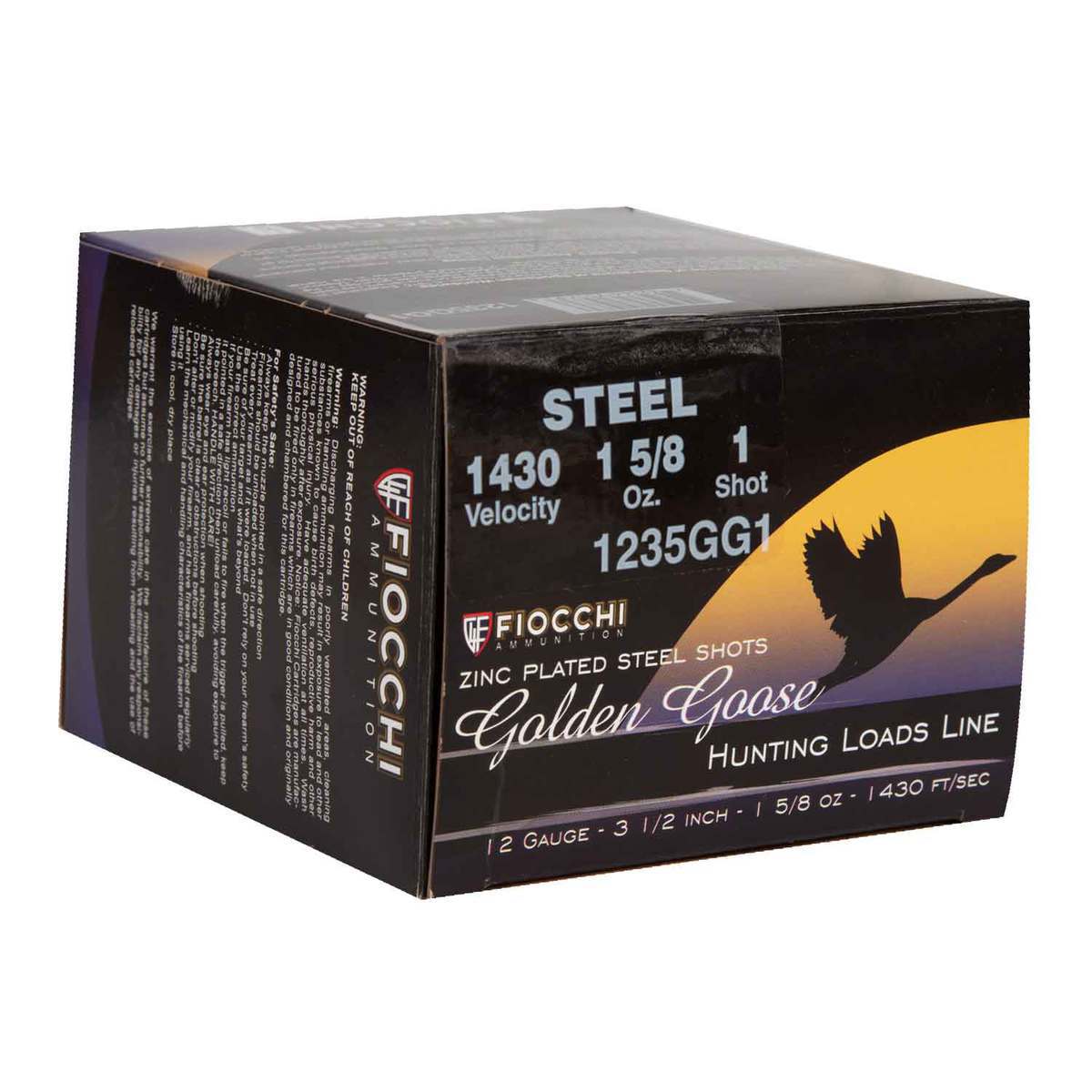 Fiocchi Golden Goose 12 Gauge 3-1/2in #1 1-5/8oz Waterfowl Shotshells - 25 Rounds Fiocchi Golden Goose 12 Gauge 3-1/2in #1 1-5/8oz Waterfowl Shotshells - 25 Rounds