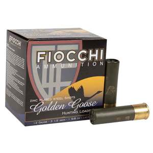 Fiocchi Golden Goose 12 Gauge 3-1/2in BBB 1-5/8oz Waterfowl Shotshells - 25 Rounds Fiocchi Golden Goose 12 Gauge 3-1/2in BBB 1-5/8oz Waterfowl Shotshells - 25 Rounds