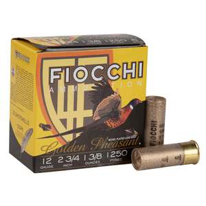Fiocchi Golden Pheasant 12 Gauge 2-3/4in #6 1-3/8oz Upland Shotshells - 25 Rounds