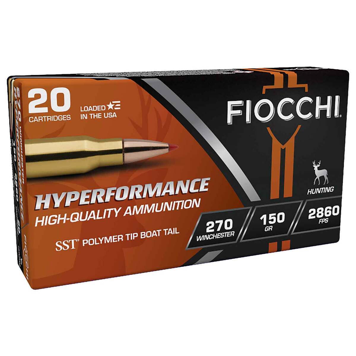 Fiocchi Hyperformance 270 Winchester 150gr SST Rifle Ammo - 20 Rounds Fiocchi Hyperformance 270 Winchester 150gr SST Rifle Ammo - 20 Rounds