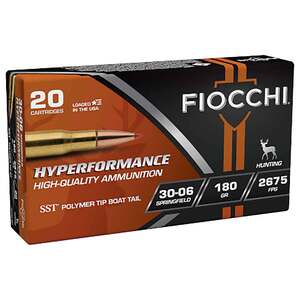 Fiocchi Hyperformance 30-06 Springfield 180gr SST Rifle Ammo - 20 Rounds