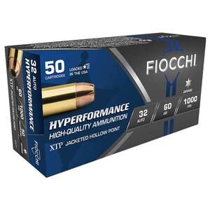 Fiocchi Hyperformance 32 Auto (ACP) 60gr XTP HP Handgun Ammo - 50 Rounds Fiocchi Hyperformance 32 Auto (ACP) 60gr XTP HP Handgun Ammo - 50 Rounds
