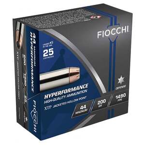 Fiocchi Hyperformance 44 Magnum 200gr XTP HP Handgun Ammo - 25 Rounds