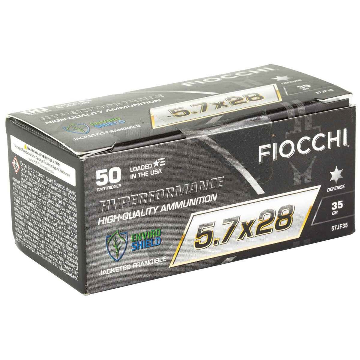 Fiocchi Hyperformance Defense 5.7x28mm 35gr JF Handgun Ammo - 50 Rounds Fiocchi Hyperformance Defense 5.7x28mm 35gr JF Handgun Ammo - 50 Rounds