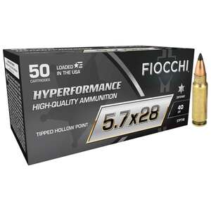 Fiocchi Hyperformance Defense 5.7x28mm 40gr THP Handgun Ammo - 50 Rounds