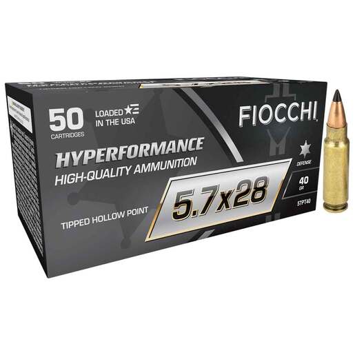 Fiocchi Hyperformance Defense 5.7x28mm 40gr THP Handgun Ammo Ammo - 50 Rounds 50 Rounds Ammo