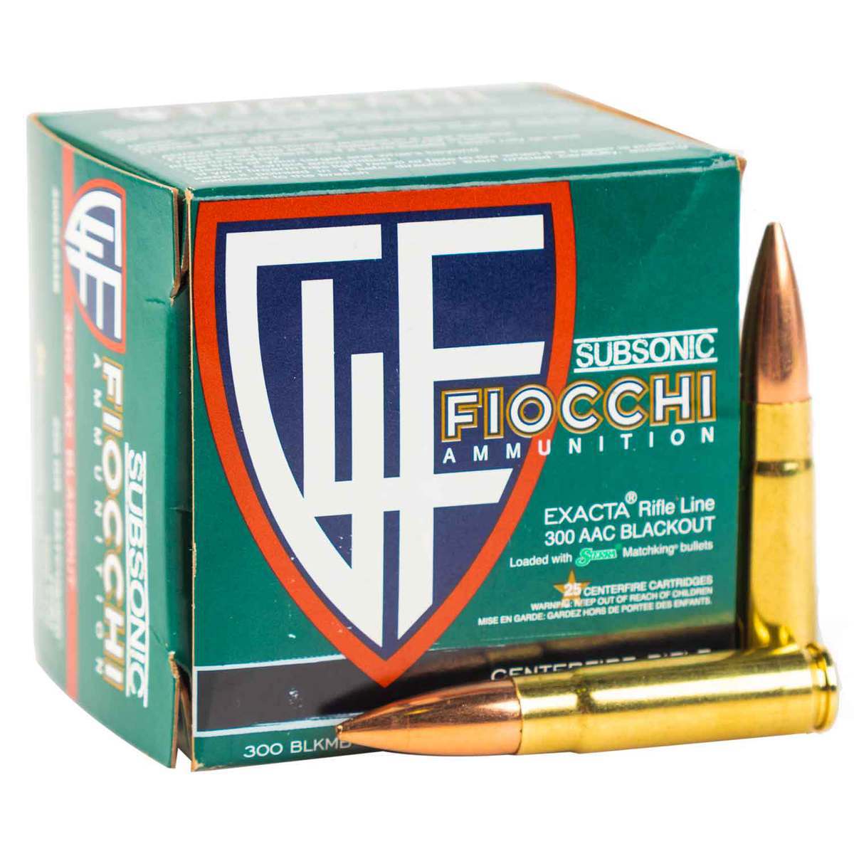 Fiocchi Matchking 300 AAC Blackout 220gr HPBTMK Rifle Ammo - 25 Rounds Fiocchi Matchking 300 AAC Blackout 220gr HPBTMK Rifle Ammo - 25 Rounds