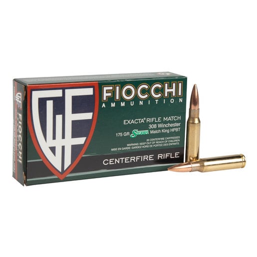 Fiocchi Matchking 308 Winchester 175gr HPBT MK Rifle Ammo Ammo - 20 Rounds 20 Rounds Ammo
