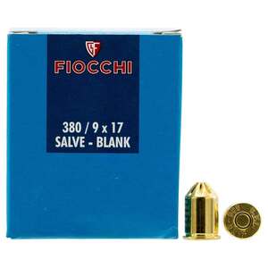 Fiocchi Pistol 380 Rimmed Short Blank Handgun Ammo - 50 Rounds