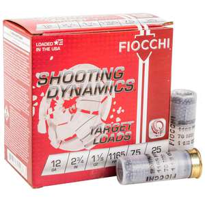 Fiocchi Shooting Dynamics 12 Gauge 2-3/4in #7.5 1 1/8oz Target Shotshells - 25 Rounds