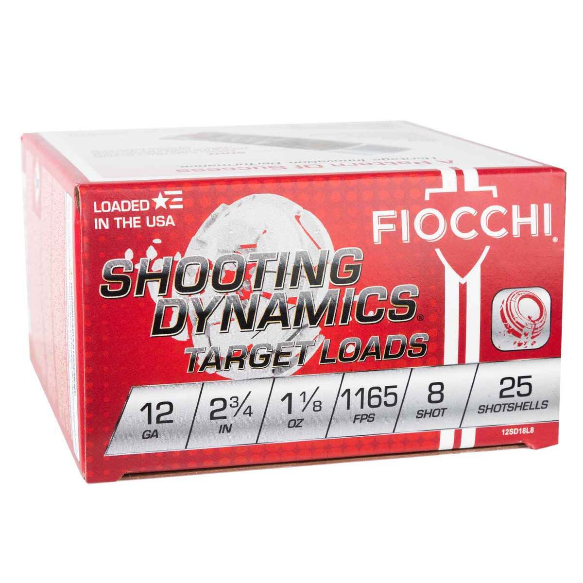 Fiocchi Shooting Dynamics 12 Gauge 2-3/4in #8 1-1/8oz Target Shotshells - 25 Rounds Fiocchi Shooting Dynamics 12 Gauge 2-3/4in #8 1-1/8oz Target Shotshells - 25 Rounds