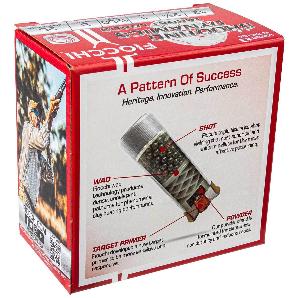 Fiocchi Shooting Dynamics 12 Gauge 2-3/4in #8 1oz Target Shotshells - 25 Rounds Fiocchi Shooting Dynamics 12 Gauge 2-3/4in #8 1oz Target Shotshells - 25 Rounds