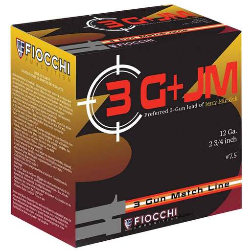 Fiocchi Shooting Dynamics 3-Gun Match 12 Gauge 2-3/4in #7.5 1oz Target Shotshells Ammo - 25 Rounds Ammo - #7.5 25 Rounds - #7.5 Ammo