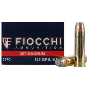 Fiocchi Shooting Dynamics 357 Magnum 125gr SJSP Handgun Ammo - 50 Rounds
