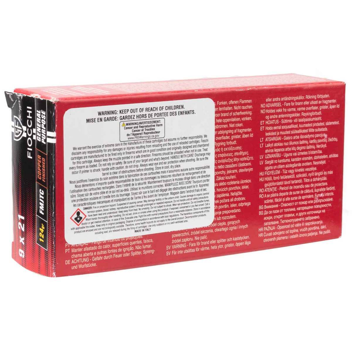 Fiocchi Shooting Dynamics 9x21mm 123gr FMJTC Handgun Ammo - 50 Rounds Fiocchi Shooting Dynamics 9x21mm 123gr FMJTC Handgun Ammo - 50 Rounds