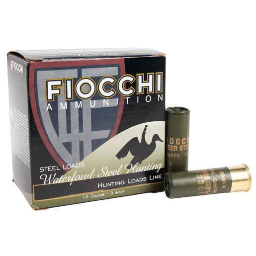 Fiocchi Speed Steel 12 Gauge 3in #1 1-1/8oz Waterfowl Shotshells Ammo - 25 Rounds Ammo - #1 25 Rounds - #1 Ammo