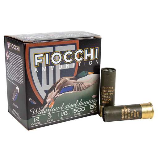 Fiocchi Speed Steel 12 Gauge 3in BB 1-1/8oz Waterfowl Shotgun Shells Ammo - 25 Rounds Ammo - BB 25 Rounds - BB Ammo