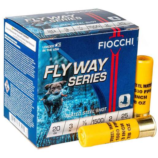Fiocchi Speed Steel 20 Gauge 3in #2 7/8oz Waterfowl Shotshells Ammo - 25 Rounds Ammo - #2 25 Rounds - #2 Ammo