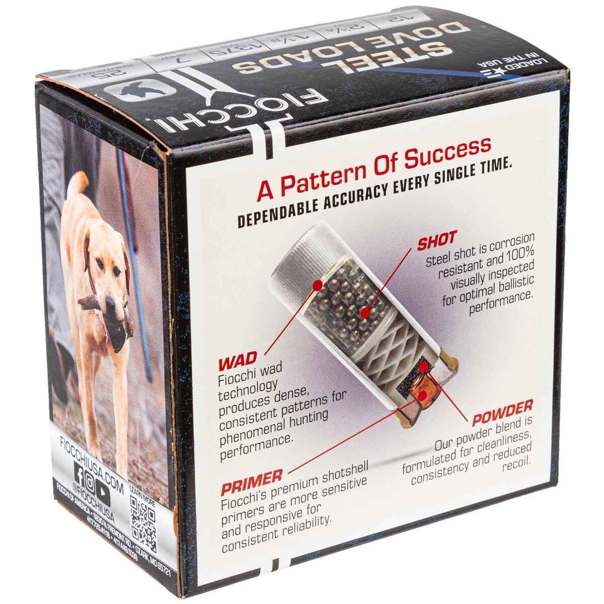 Fiocchi Steel Dove Loads 12 Gauge 2-3/4in #7 1-1/8oz Upland Shotshells - 25 Rounds Fiocchi Steel Dove Loads 12 Gauge 2-3/4in #7 1-1/8oz Upland Shotshells - 25 Rounds