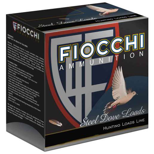 Fiocchi Steel Dove Loads 20 Gauge 2-3/4in #7 7/8oz Upland Shotshells – 25 Rounds – #7