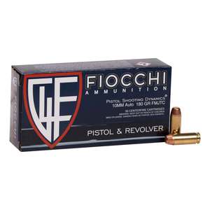Fiocchi Training Dynamics 10mm Auto 180gr FMJTC Handgun Ammo - 50 Rounds