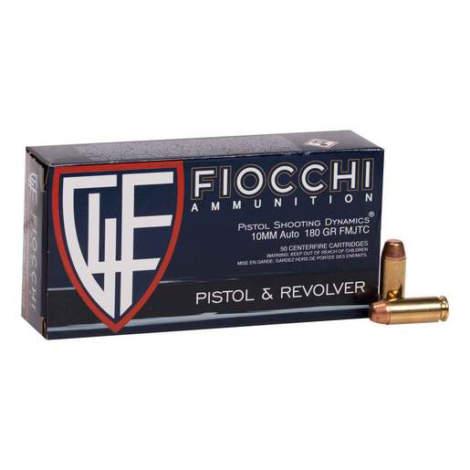 Fiocchi Training Dynamics 10mm Auto 180gr FMJTC Handgun Ammo Ammo - 50 Rounds 50 Rounds Ammo