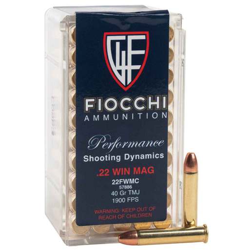 Fiocchi Training Dynamics 22 WMR (22 Mag) 40gr TMJ Rimfire Ammo – 50 Rounds