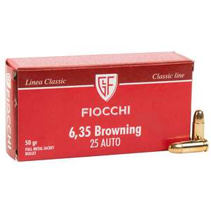 Fiocchi Training Dynamics 25 Auto 50gr FMJ Handgun Ammo - 50 Rounds