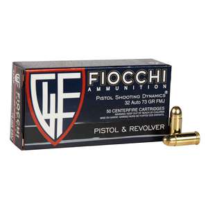 Fiocchi Training Dynamics 32 Auto (ACP) 73gr FMJ Handgun Ammo - 50 Rounds