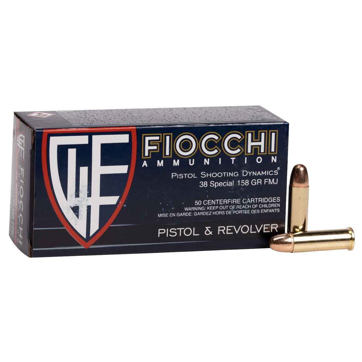 Fiocchi Training Dynamics 38 Special 158gr FMJ Handgun Ammo - 50 Rounds