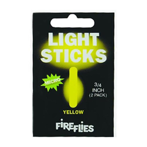 Aerojig Fire Flies Micro Light Sticks Terminal Tackle Accessory - Yellow, 3/4in