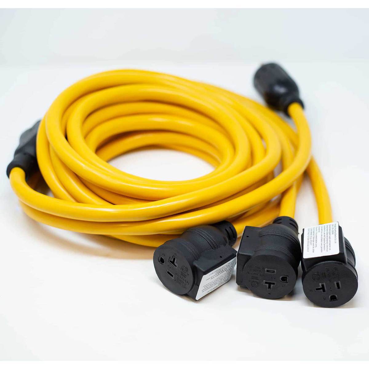 FIRMAN 1101 25 ft Tri-Power Cord 10 Gauge - TT-30P 30AMP TO 5-20RX3 - Yellow FIRMAN 1101 25 ft Tri-Power Cord 10 Gauge - TT-30P 30AMP TO 5-20RX3 - Yellow