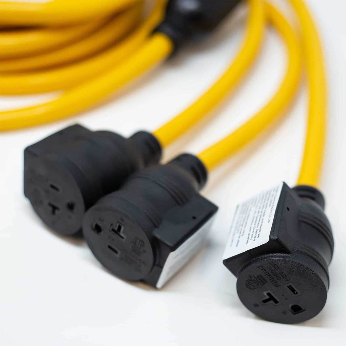 FIRMAN 1101 25 ft Tri-Power Cord 10 Gauge - TT-30P 30AMP TO 5-20RX3 - Yellow FIRMAN 1101 25 ft Tri-Power Cord 10 Gauge - TT-30P 30AMP TO 5-20RX3 - Yellow