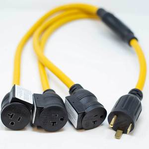 FIRMAN 3ft Heavy Duty Power Cord - Three Outlet