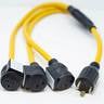 FIRMAN 3ft Heavy Duty Power Cord - Three Outlet - Yellow