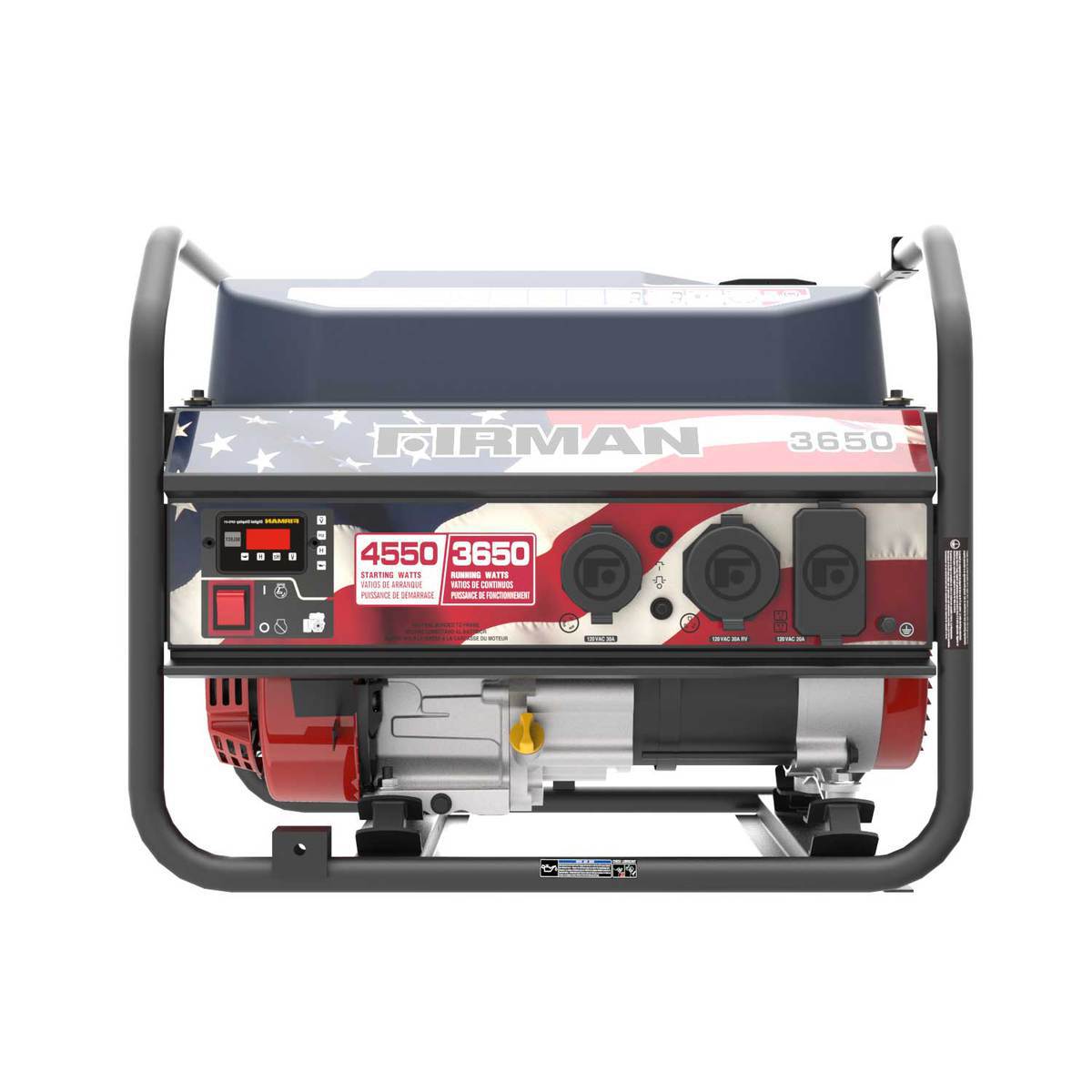 FIRMAN P03618 4550/3650 Watts Portable Gas Generator - Red / White / Blue FIRMAN P03618 4550/3650 Watts Portable Gas Generator - Red / White / Blue