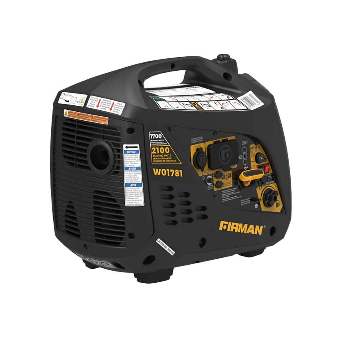 FIRMAN W01781 2100/1700 Watts Inverter Generator - Black/Yellow FIRMAN W01781 2100/1700 Watts Inverter Generator - Black/Yellow