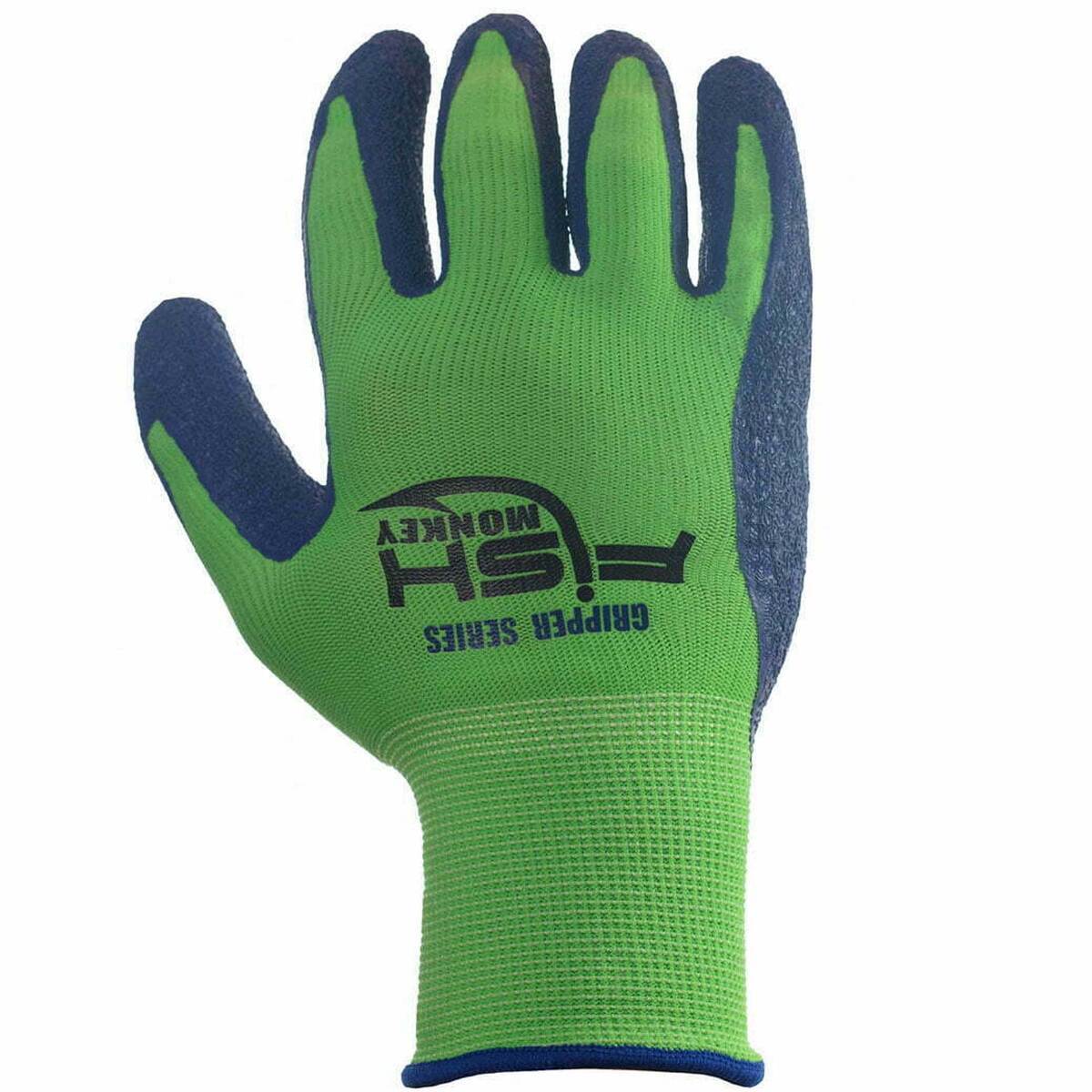 Fish Monkey Men's All Purpose Gripper Fishing Gloves - Neon Green/Royal Blue - L/XL - Neon Green/Royal Blue L/XL Fish Monkey Men's All Purpose Gripper Fishing Gloves - Neon Green/Royal Blue - L/XL - Neon Green/Royal Blue L/XL