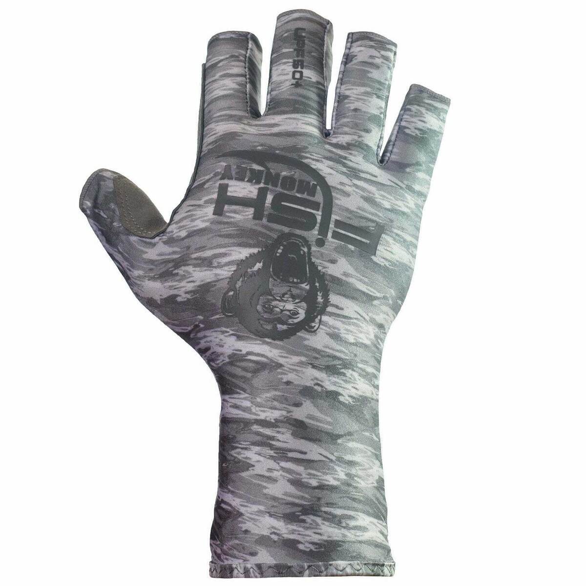 Fish Monkey Men's Half Finger Guide Fishing Fingerless Gloves Fish Monkey Men's Half Finger Guide Fishing Fingerless Gloves