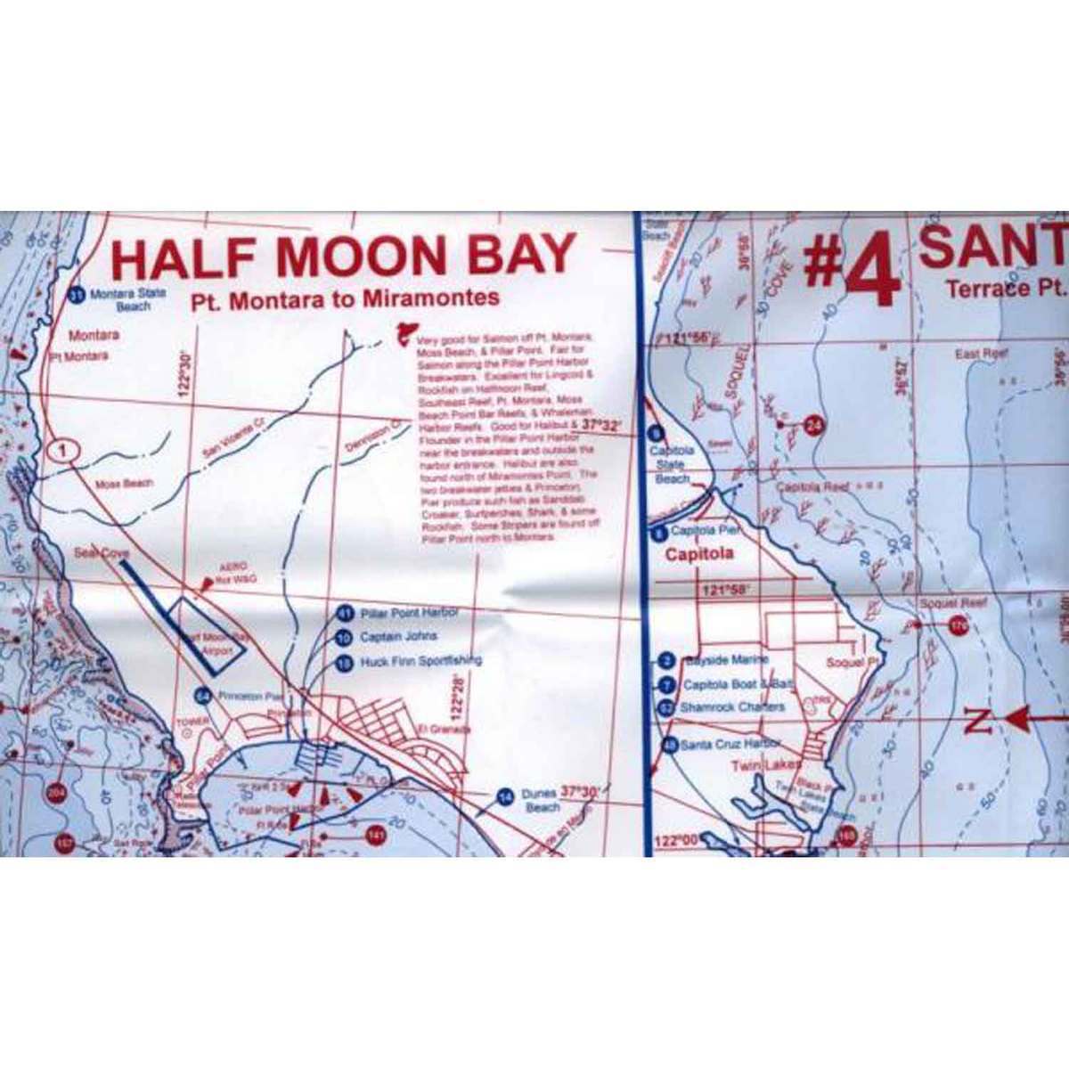 Fish N Map Golden Gate Offshore/Monterey Bay/Farallon Isls Map ...