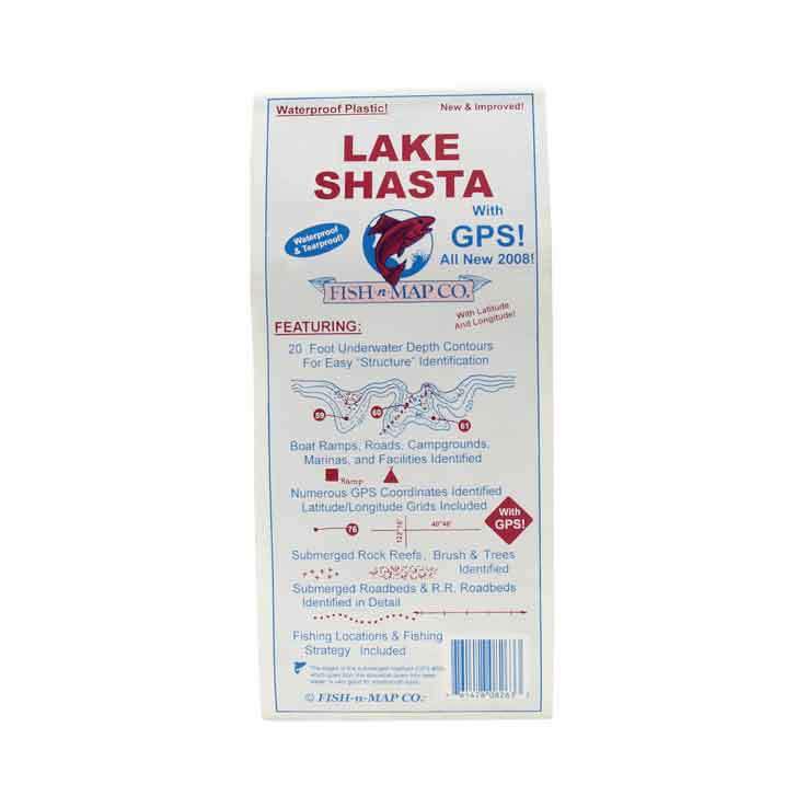Fish N Map Lake Shasta;CA Fish N Map Lake Shasta;CA