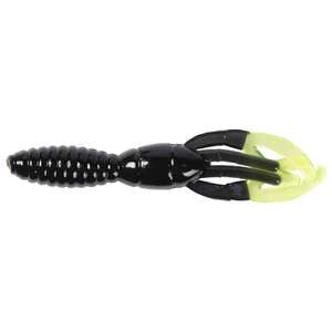 Fish Stalker Crappie Craw Bait- Black/Chartreuse, 1-1/2in, 10pk