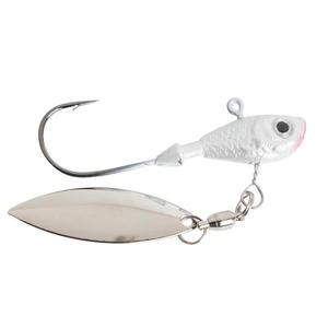 Fish Stalker Pro Shad Underspin Jig Spinner - White Pearl, 3/8oz