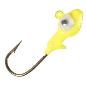 Fish Stalker Rattle Eye Jig Head - Chartreuse, 1/32oz, 3pk