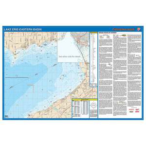 Fishing Hot Spots Lake Erie Eastern Basin Fishing Map - (Sturgeon Point-Point Abino - NY/ONT)