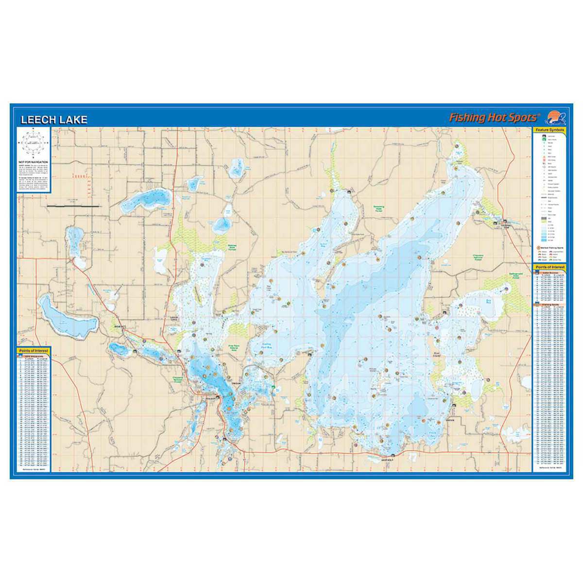 Leech Lake Fishing Map Charts Maps Silverknowesgc Hunting Fishing Leech Lake Fishing Map
